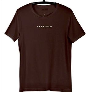 Inspired cotton short sleeve brown round neck soft semi fitted T-shirt NEW